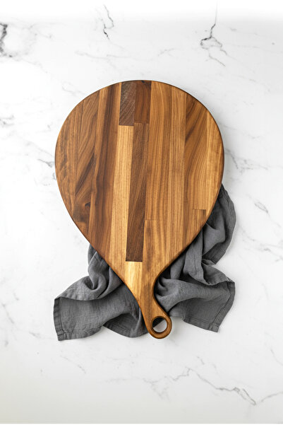 FH finehome Resta Wooden Cutting Board Oval Handle Medium