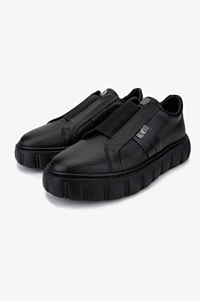 Valmenti Erkek Hakiki Deri Siyah Sneakers & Spor Ayakkabı