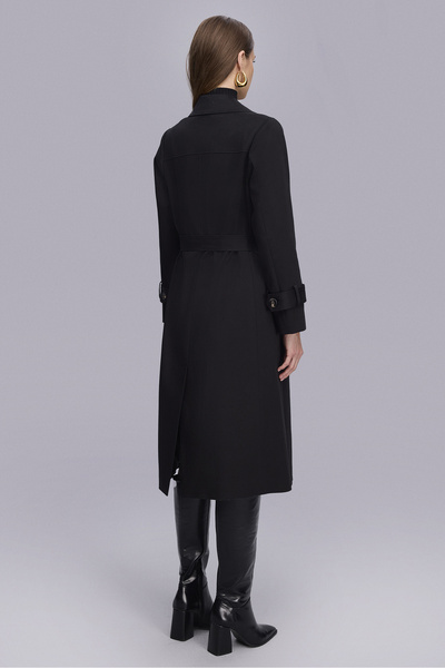 Naramaxx Uzun Siyah Trençkot