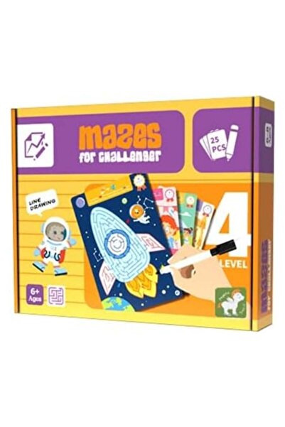 Toy Toy Toy Joc educativ cu labirinturi – 25 de imagini, Nivelul 4, cu pix inclusiv