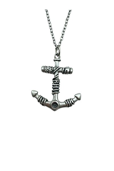 Herşey Nota Unisex Necklace with Sailor Rope Ship Anchor Figure – Antique, Strong and Original Design