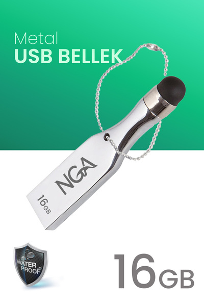 NGA 16 GB Usb Bellek Metal Gövde Güvenli USB Memory - Flash Drive