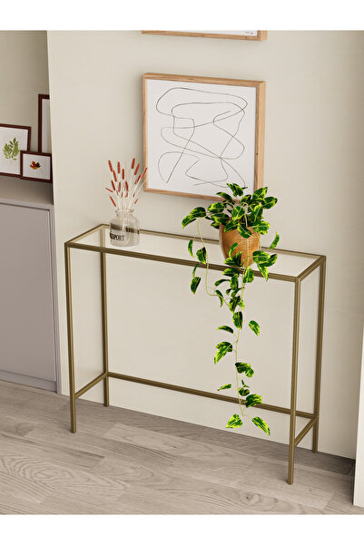 Dekoport Lisa 100 cm Dresuar, Modern Raf, Kahve Köşesi, Aksesuar Rafı