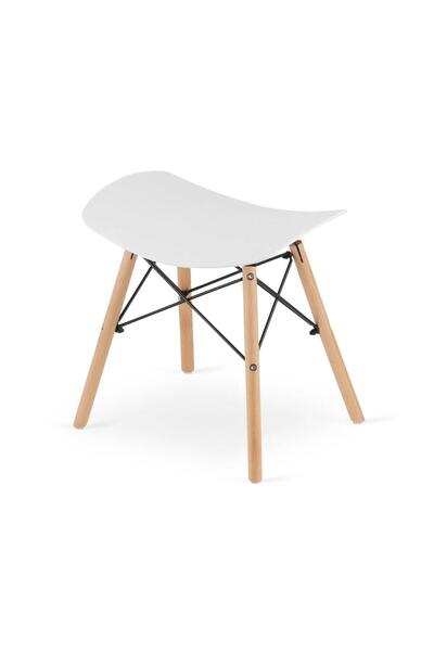 Leobert Scaun stil scandinav, Artool, Korfu, fara spatar, PP, lemn, alb, 47.5x36x46.5 cm