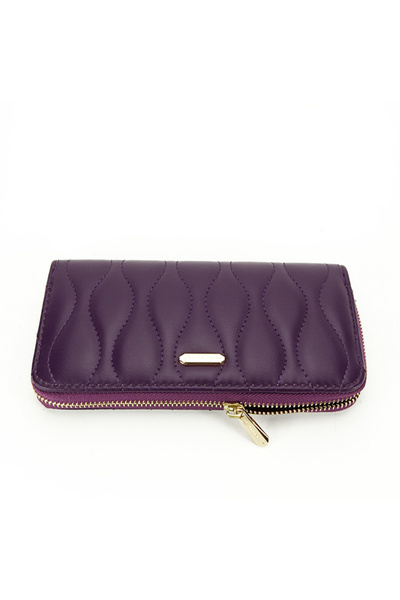 David Jones Women's quilted wallet B-P137-510 M5 Dark purple