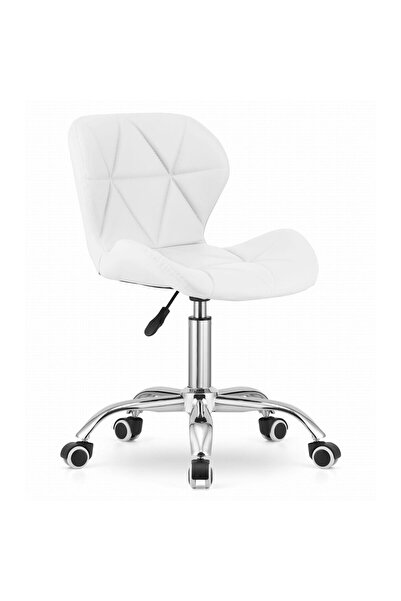 Leobert Scaun de birou, Artool, Avola, rotativ, piele ecologica, alb, 53.5x55...