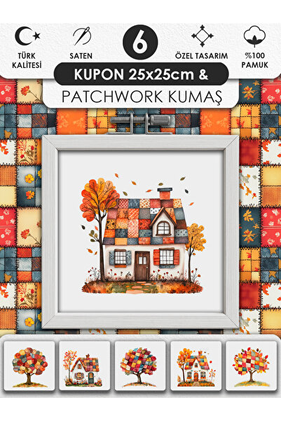 FabricMarket Набір тканин з візерунком із 100% бавовни для печворку та квілти...