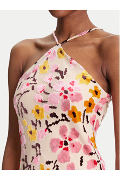 STAUD Γυναικείο καλοκαιρινό φόρεμα R25S2272BR Πολύχρωμο