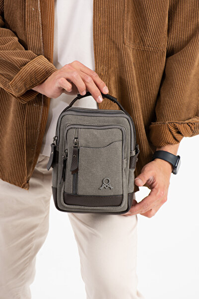MEGA ÇANTA Canvas Series Multi-Compartment Crossbody/Handheld Men's Bag