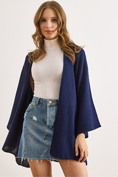 Olalook Women's Navy Blue Bat Spring Cardigan Hrk-19000057