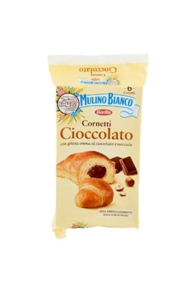 Mulino Bianco Cornuri cu crema de ciocolata 300g - 6 buc