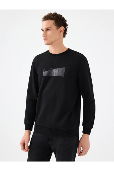 Loft Regular Fit Black Men's Sweatshirt Lf2041074