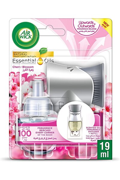 Air Wick جهاز معطر جو برائحة زهر الكرز، 19 مل، مع عبوة إعادة تعبئة