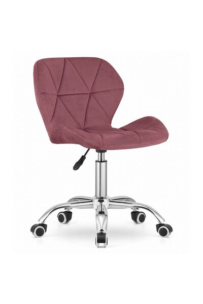 Leobert Scaun de birou, Artool, Avola, rotativ, catifea, roz inchis, 53.5x55x...