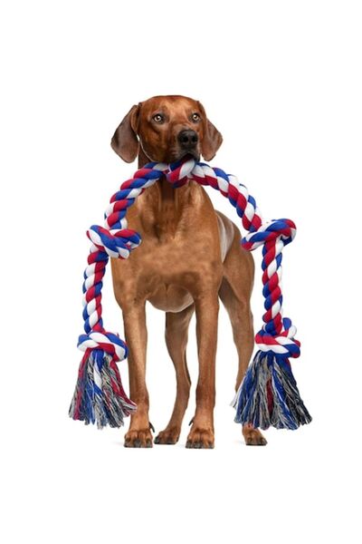 OEM Jucărie pentru câini, frânghie înnodată 94 cm, indestructibilă, rasă medie și mare, YushengTai