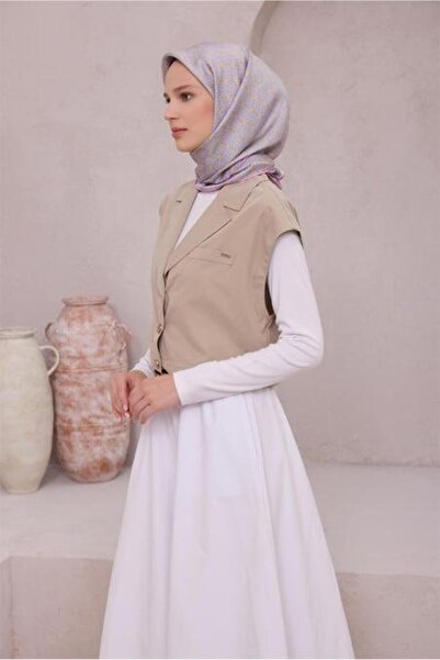 Belli Tivil Pure Silk Scarf 4215 - 54 Λιλά Γεωμετρικό σχέδιο