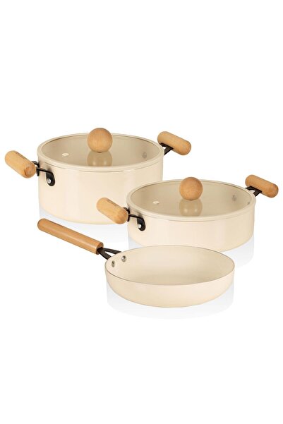 The Mia Cucina Di Mia Induction Base Ceramic Cookware Set 5 Pieces