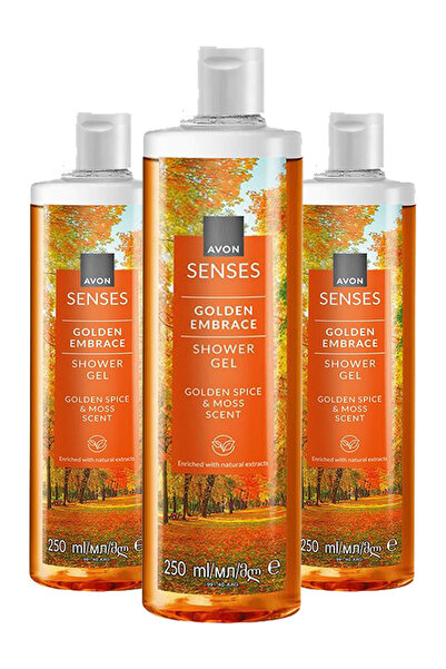 AVON 3'lü Senses Golden Embrace Duş Jeli 250ml