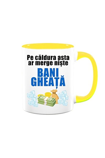 OEM Cană personalizată cu mesajul: „pe căldura asta, niște bani de gheață ar ...