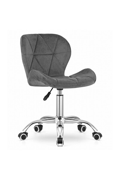 Leobert Scaun de birou, Artool, Avola, rotativ, catifea, gri, 46.5x55x86.5 cm