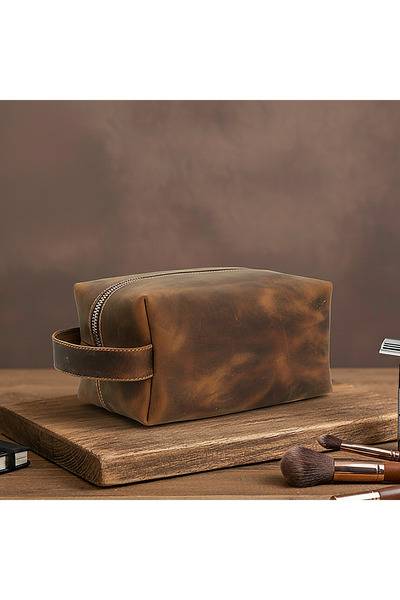 Luqa Leather LUQA Deri | Hakiki Deri Seyahat Çantası | El Yapımı Bakım Organi...