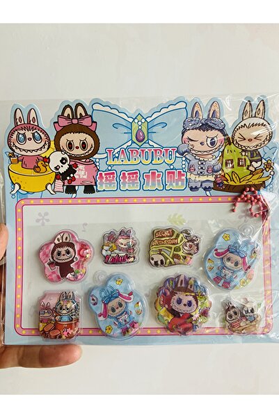 synshop ملصق لامع ثلاثي الأبعاد من لابوبو قابل للإزالة