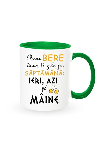 OEM Cană personalizată cu mesajul: „Beau bere doar 3 zile pe săptămână: ieri,...