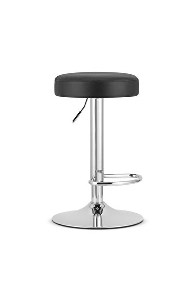 Leobert Kitchen/bar stool, Artool, Rojst, swivel, eco-leather, black and silv...