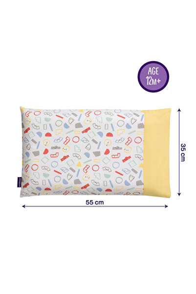 Clevamama ClevaFoam Toddler Pillow Case - Grey/Yellow, 2-3 Years