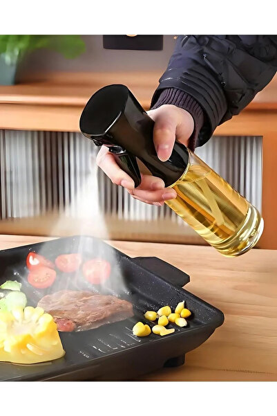 YAZICI 220 ml Pişirme Öncesi Sprey Püskürtmeli Sprey Cam Şişe Zeytinyağı Sirk...