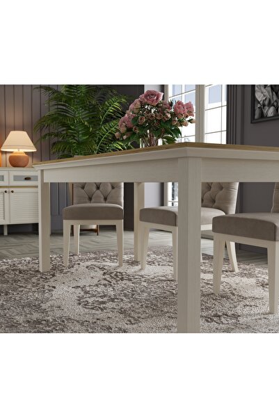 Sakura Ahşap Hunerika Mavrova Premium Yemek Masası- aytaşı/legnano