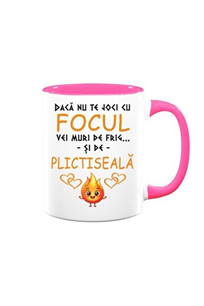 OEM Cană personalizată cu mesajul: „Dacă nu te joci cu focul, vei muri de fri...
