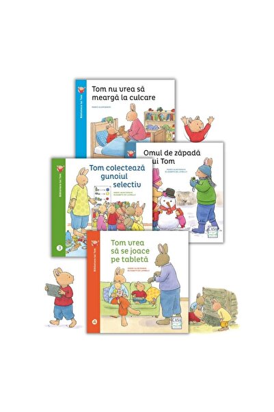 Editura Casa Set de 4 cărți educaționale, colecția Tom's Library