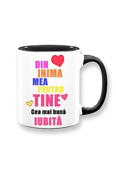 OEM Cană personalizată pentru iubită cu mesajul: „Din inima mea pentru tine, ...