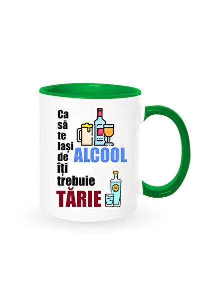 OEM Cană personalizată cu mesajul: „Ca să renunți la alcool, ai nevoie de put...