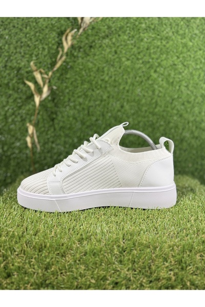 NO BRAND Erkek beyaz klasik spor ayakkabı