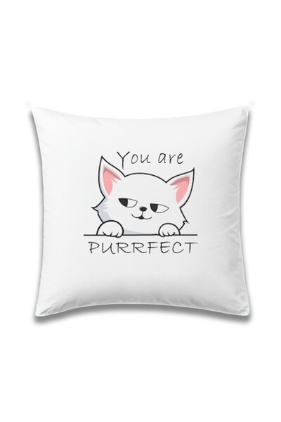 OEM Pernă personalizată cu mesajul „Ești perfectă”, model pisică, Betaprint, ...