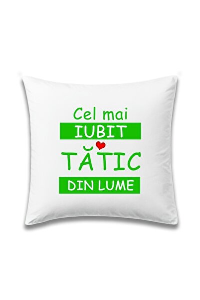 OEM Pernă personalizată pentru tată cu mesajul: „Cel mai iubit tată din lume”...