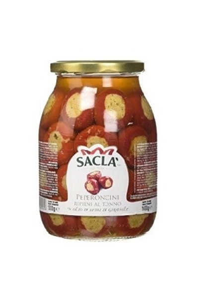 Sacla Ardei umpluti cu ton in ulei de floarea soarelui 1kg