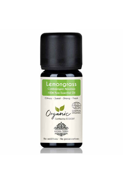 Aroma Tierra زيت الليمون العطري العضوي، 10 مل، عضوي 100%، للعناية بالشعر