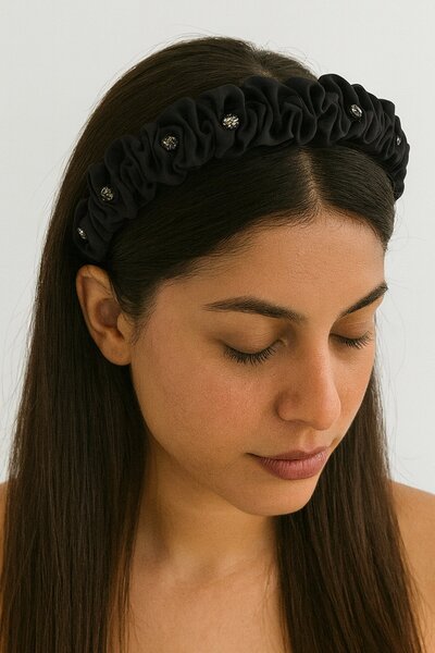 TAKIŞTIR Черна корона с камъни