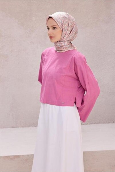 Belli Tivil Pure Silk Scarf 4208 - 82 Ανοιχτό ροζ σχέδιο Dobby