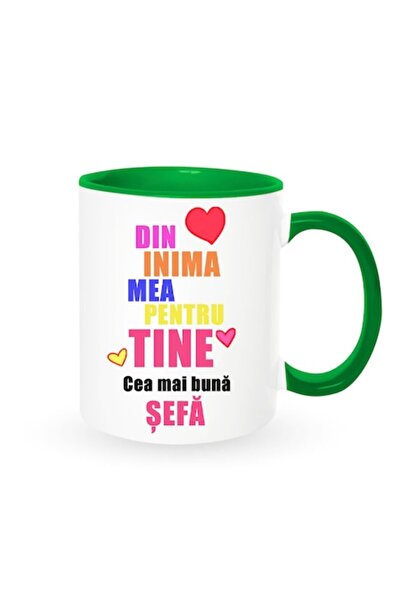 OEM Cană personalizată pentru șef cu mesajul: „Din inimă pentru tine, cel mai...