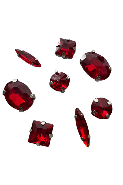 kalben accessories حجر كريستال ريفولي ذو ظهر مسطح ومخالب