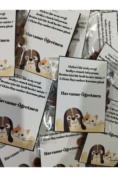 MİRAY FLOWERS HEDİYELİK (24 Ad.) Kişiye Özel Kedi Köpek Maması, Mevlit, Söz, ...