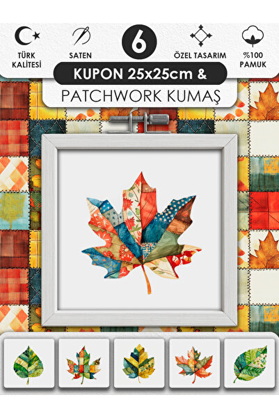 FabricMarket Patchwork Kumaş Seti – Dikiş ve Hobi İçin %100 Pamuk Desenli Kumaş Kuponları