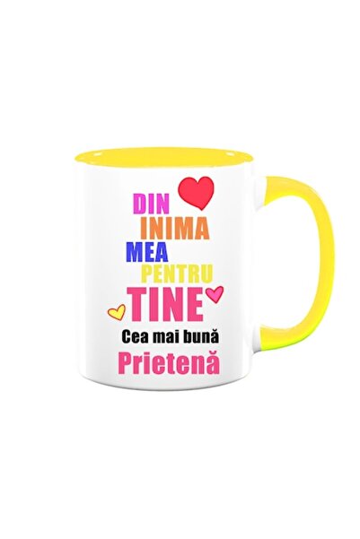 OEM Cană personalizată pentru prieten cu mesajul „Din inima mea pentru tine, ...
