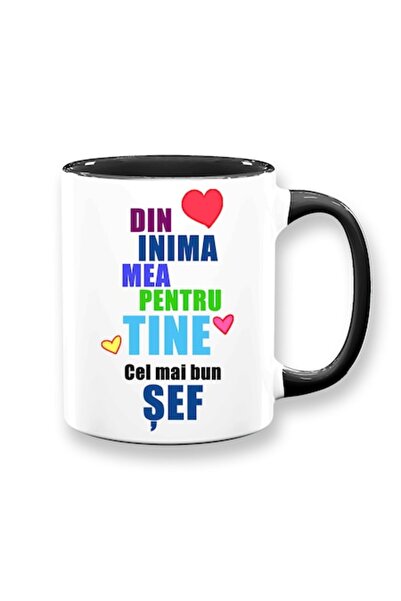 OEM Cană personalizată pentru șef cu mesajul: „Din inimă pentru tine, cel mai...