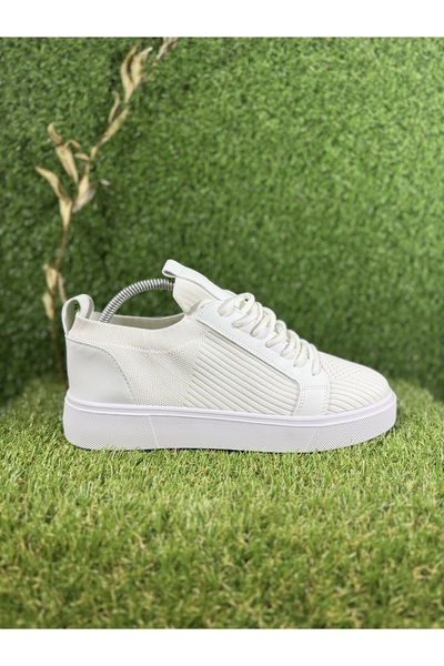 NO BRAND Erkek beyaz klasik spor ayakkabı