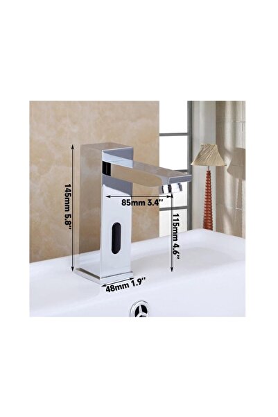 Trendy's Επαγγελματική μπαταρία νιπτήρα με αισθητήρα, γυαλιστερό χρώμιο